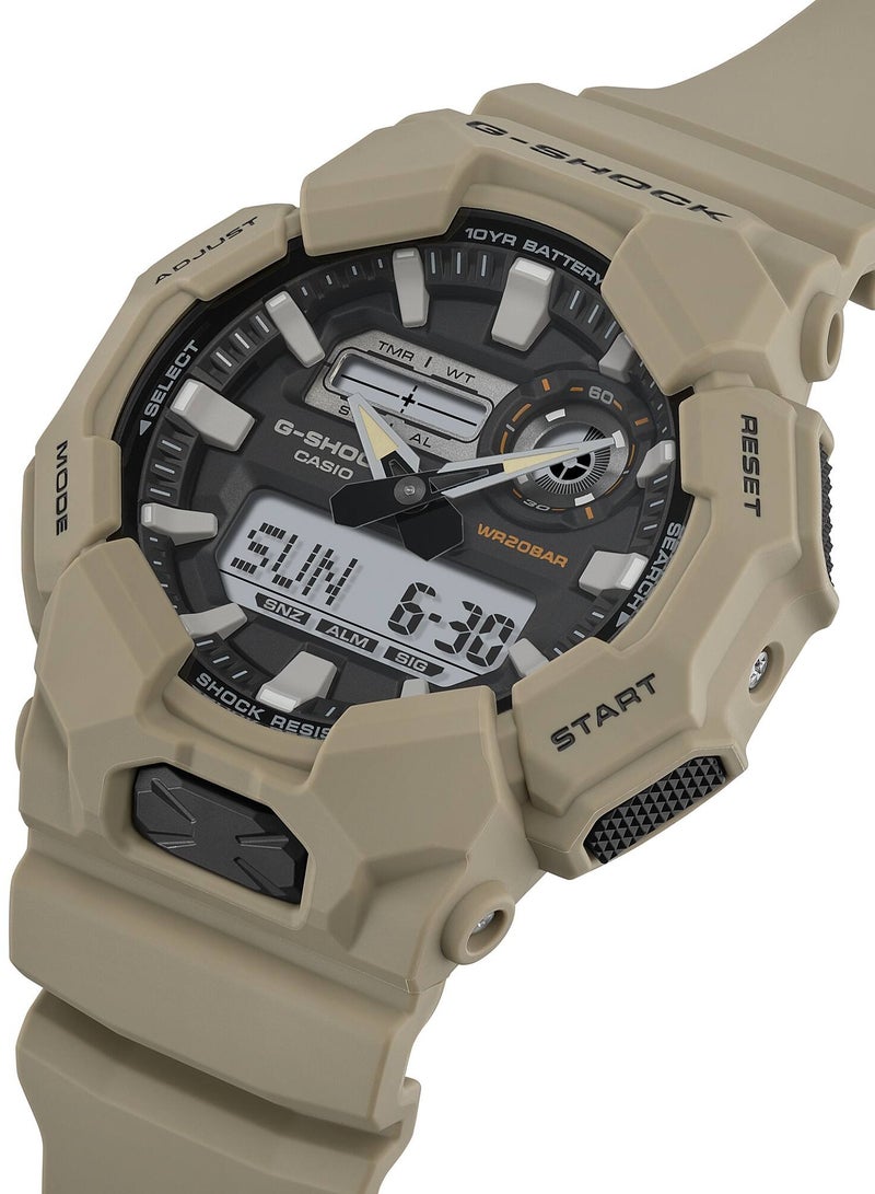 G-SHOCK Analog Digital Bio-Based Khaki Green Resin Band Men's Watch GA-010-5A - Image 3