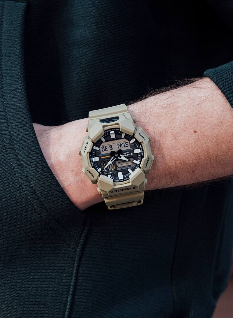 G-SHOCK Analog Digital Bio-Based Khaki Green Resin Band Men's Watch GA-010-5A - Image 5