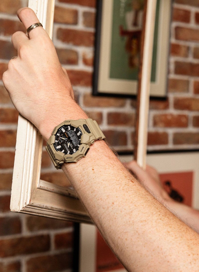 G-SHOCK Analog Digital Bio-Based Khaki Green Resin Band Men's Watch GA-010-5A - Image 4