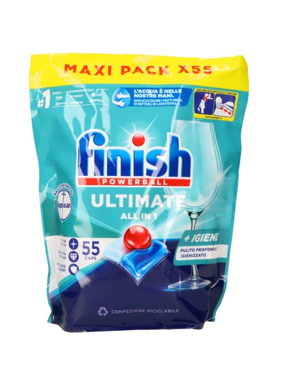 Finish Powerball Ultimate All in 1 + Igiene 55 Caps