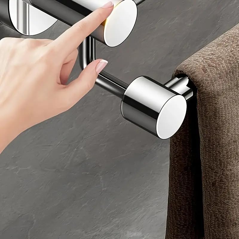 SUNDRY MegaPro Stainless Towel RackTowel HangerTowel Rod for Bathroom and Kitchen 24 Inch Double Rod 2 Feet - Image 4