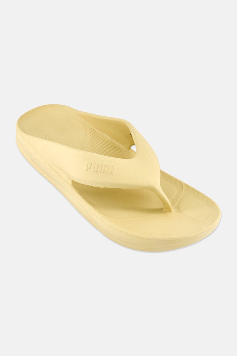 PUMA Men Brand Logo Slip On Slippers, Cream - Image 1