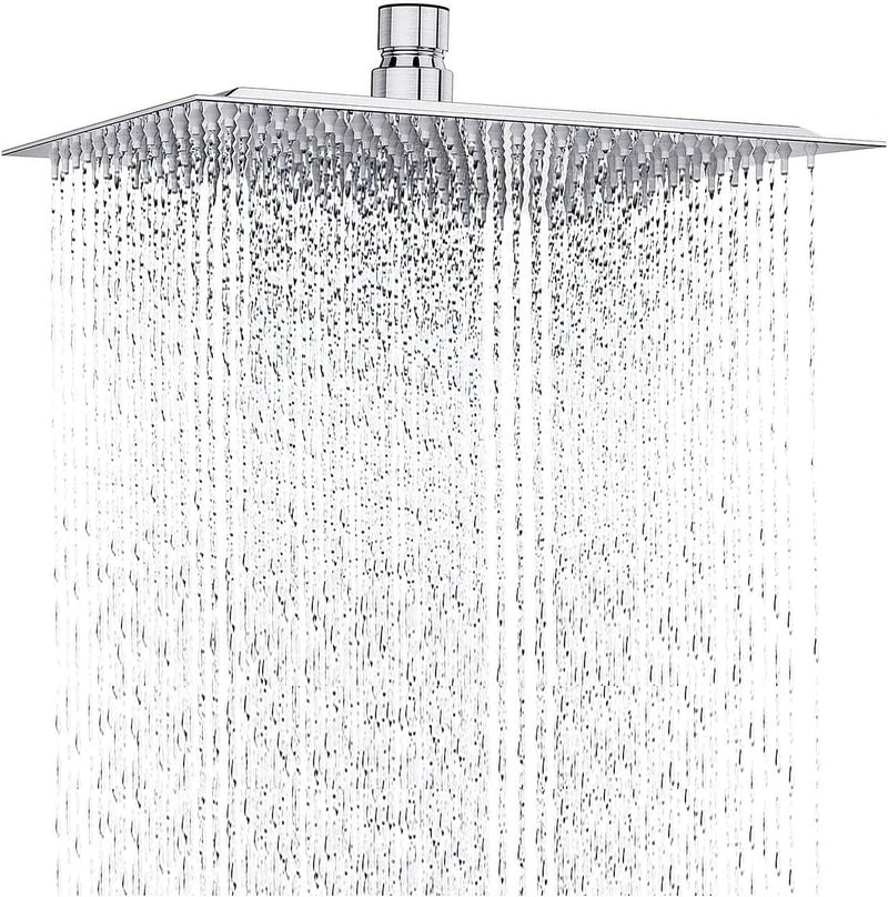 Luxury Shower: modern design shower heads and comfortable high pressure shower experience (40cm square rain shower pan) - Image 1