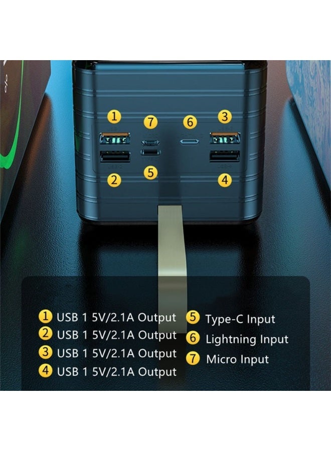 بنك طاقة فائق السعة 100,000 مللي أمبير في الساعة - شاحن محمول سريع الشحن مع منافذ USB متعددة، ومتانة عالية، وشاشة LED، ومتوافق مع الهواتف الذكية والأجهزة اللوحية وأجهزة الكمبيوتر المحمولة - Image 4