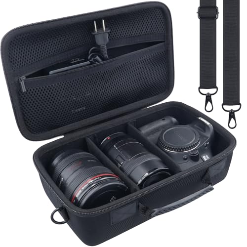 khanka Camera Case for Canon EOS Rebel T7T100T6R50R100R5R7R8R6 Mark IISL3 DSLR CameraTravel Protective Carrying Case for Canon EOS Rebel Camera and 1855mm1845mm LensCase Only - Image 3