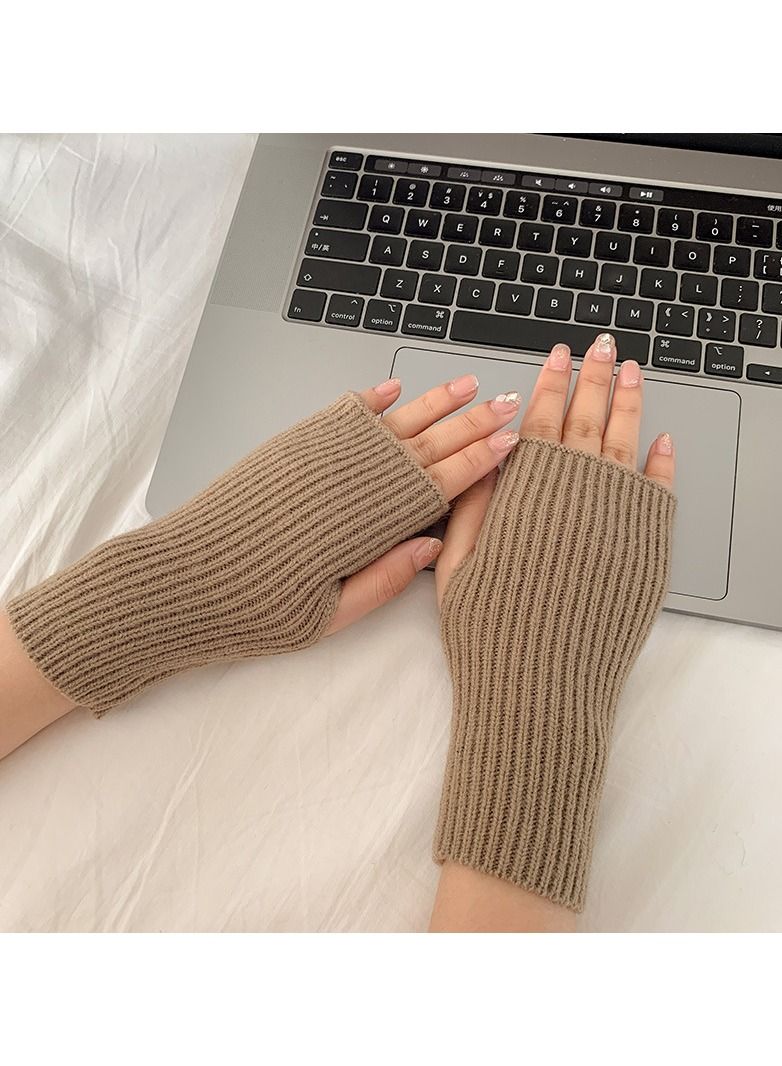 Loquat Fingerless Cotton Polyester Gloves Sleeves 