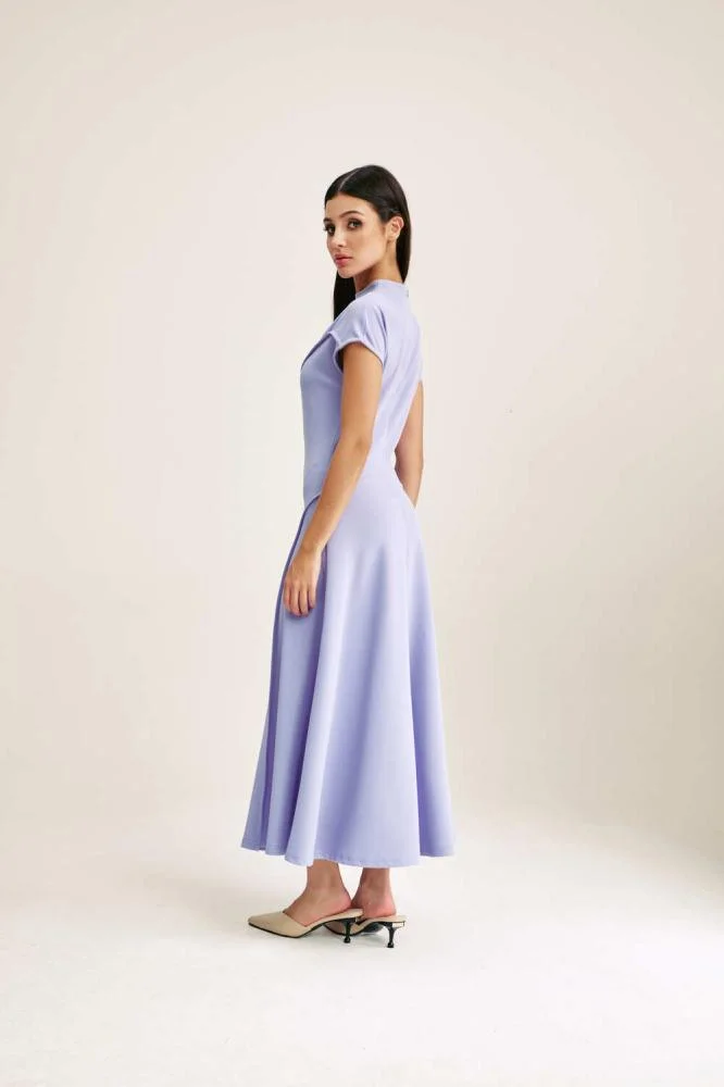 Tenda Short-Sleeved Dress Purple
