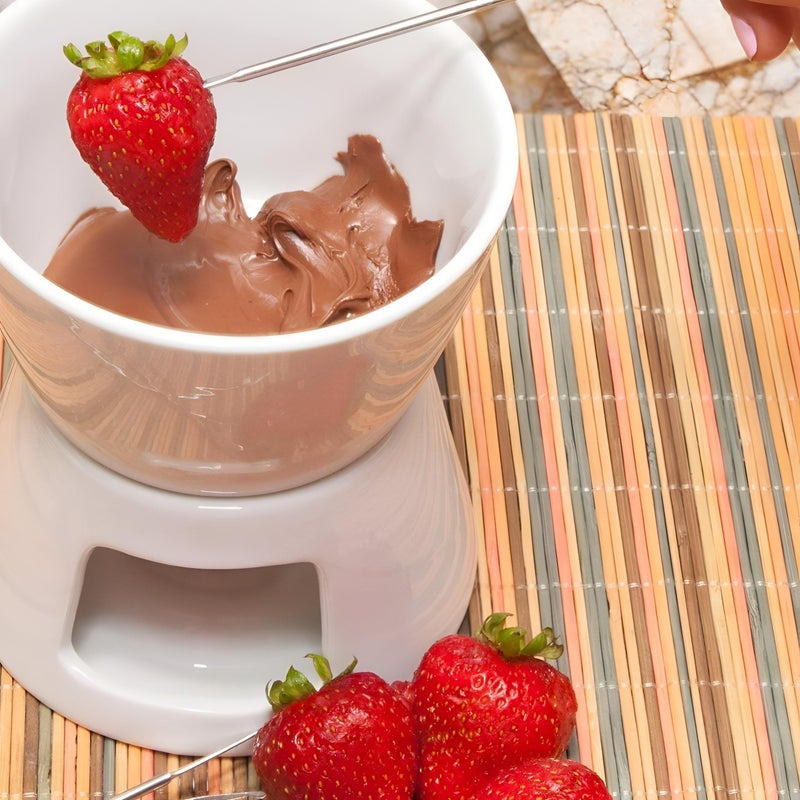 Chocolate Pot - Elegant White Porcelain Fondue Set for Melting Sweet Treats, Includes Durable Ceramic Bowl and Serving Utensils, Ideal for Romantic Dinners or Family Gatherings at Home Today (model 1) - Image 5