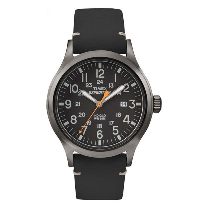Timex Men's Quartz Watch with Black Dial Analogue Display and Black Leather Strap TW4B01900 - Image 2