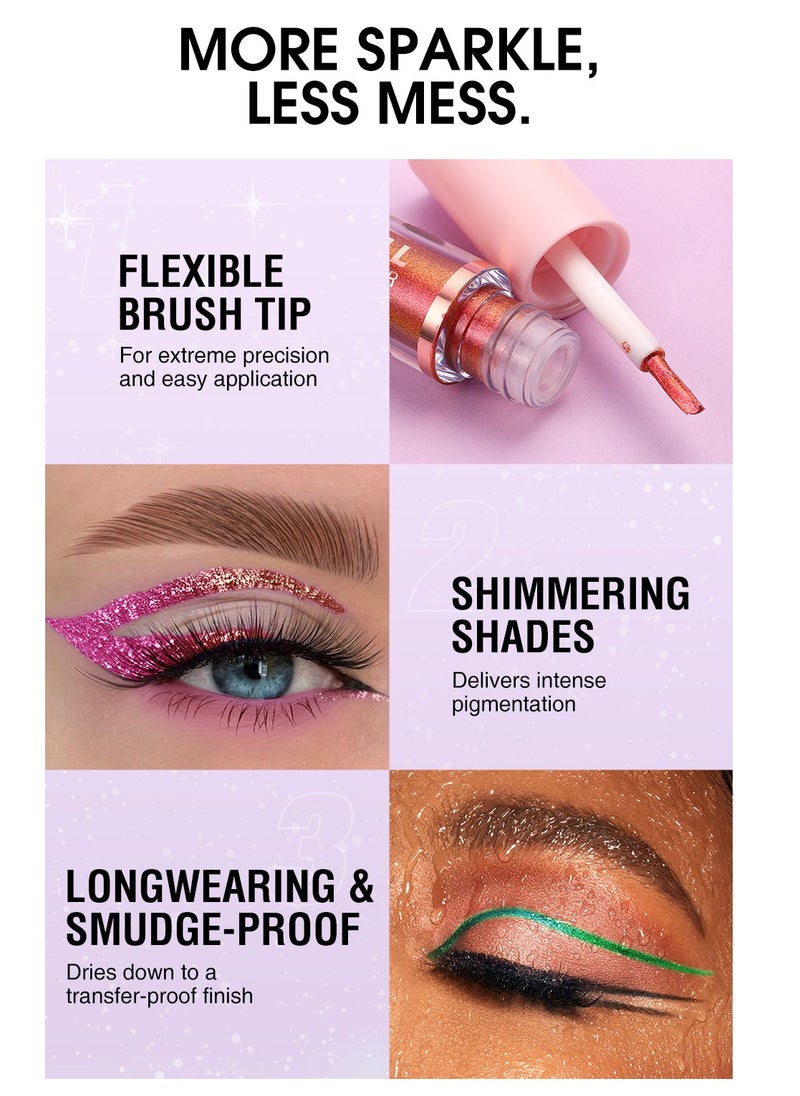 Avierll - 8 Colors Liquid Eyeliner Set, Long-lasting Waterproof Colorful Shimmering Glitter Liquid Eyeshadow/Eyeliner, Easy To Apply, No Smudging, Fast-drying, Long-lasting Eye Makeup Set - Image 1