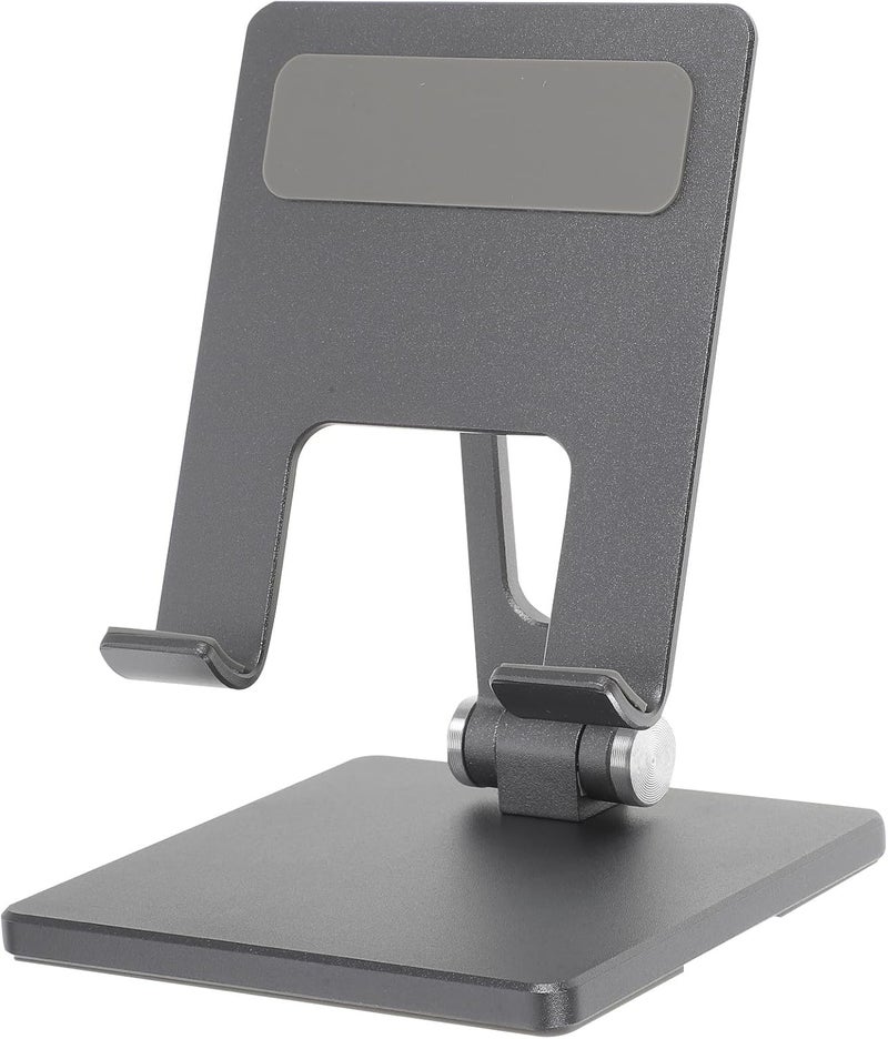 Adjustable Folding Tablet Stand Aluminum Alloy Desktop Holder Multi-Angle Foldable Tablet Bracket for Tablet and Laptop Use Office and Home Dark Gray - Image 1
