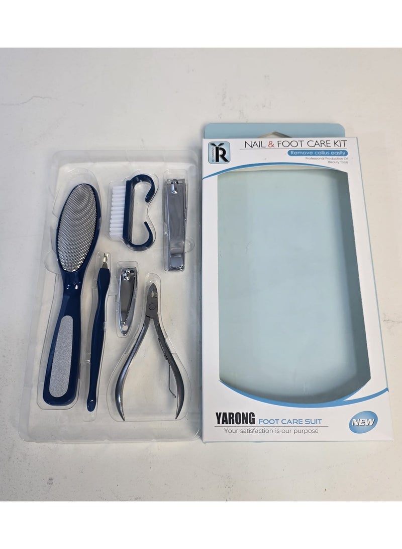 يورنج مجموعة أدوات العناية بالأظافر و بالقدم الاحترافية من 6 قطع - Image 1
