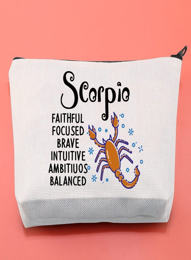 BLUPARK Zodiac Sign Cosmetic Bag Horoscope Makeup Bag 12 Constellation Birthday Gift for Astrology Lover (Scorpio) - Image 3