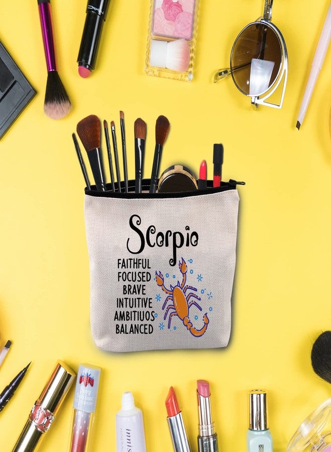 BLUPARK Zodiac Sign Cosmetic Bag Horoscope Makeup Bag 12 Constellation Birthday Gift for Astrology Lover (Scorpio) - Image 5