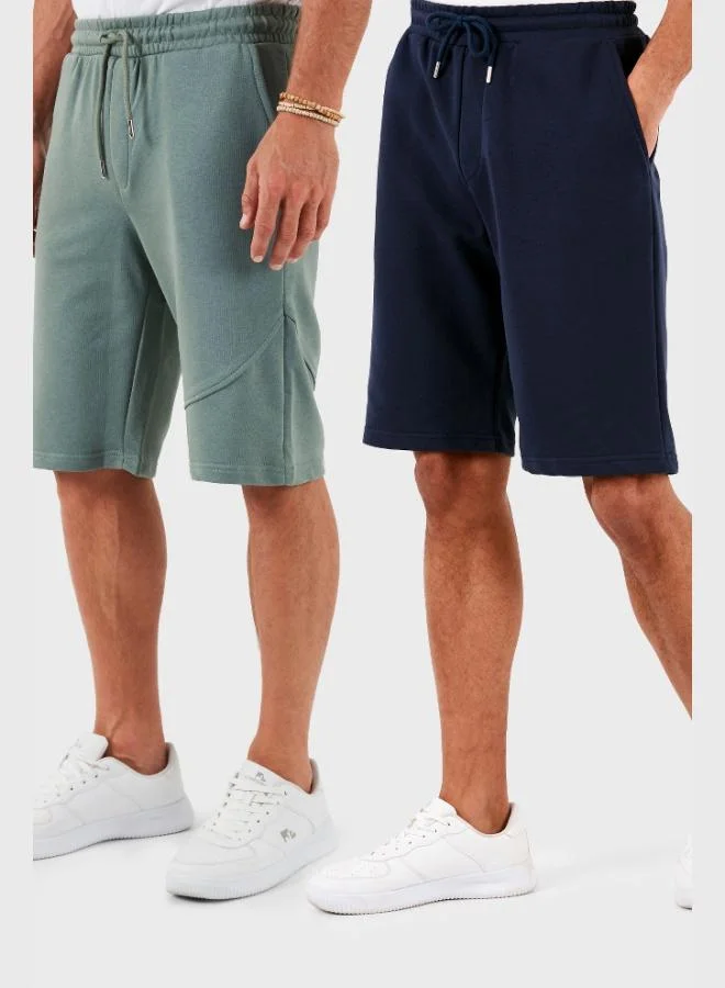 Buratti Cotton Regular Fit Normal Waist Pocket 2-Pack Shorts Men's SHORTS 590804142S2
