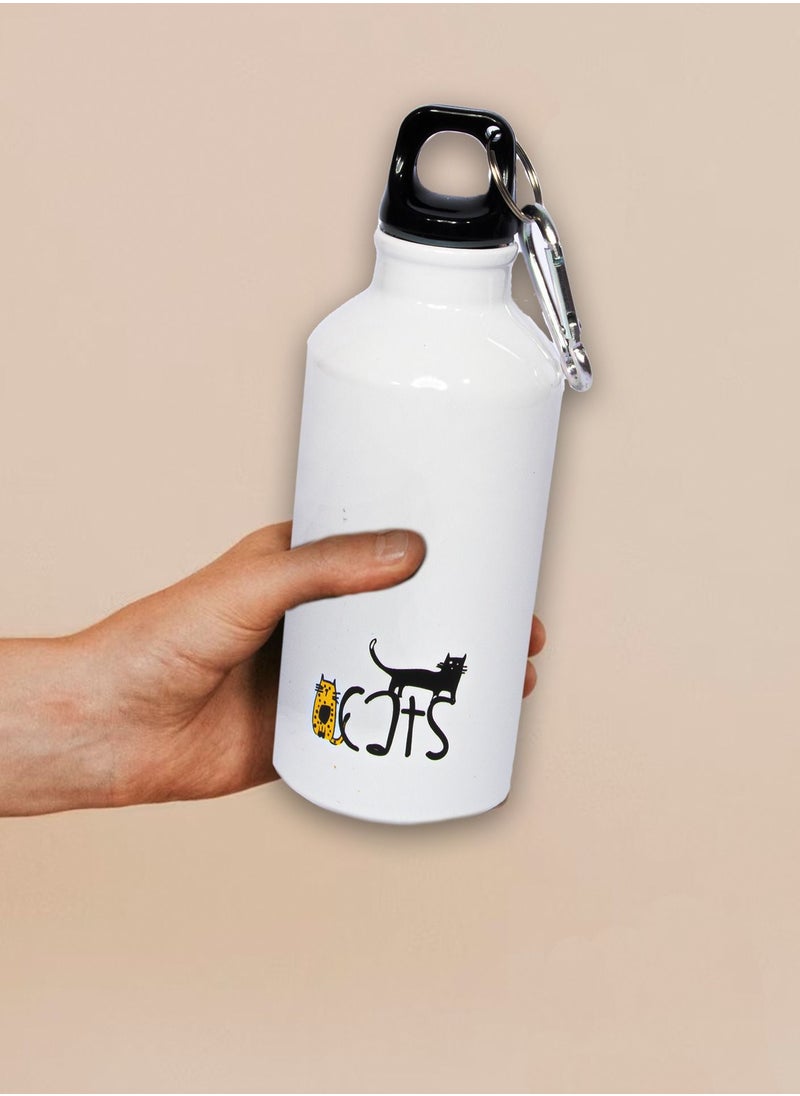 Biggdesign Cats Aluminum Flask with Karabiner 400 Ml  - Image 3