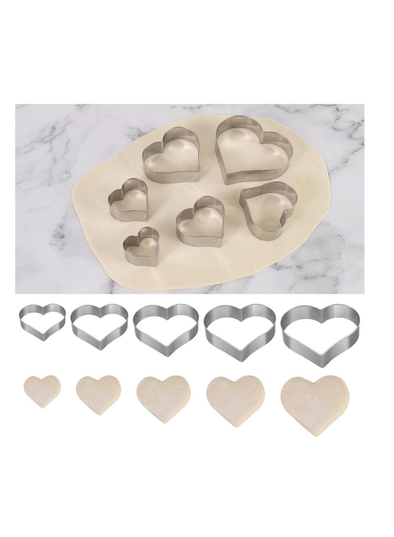 SOSOHOME Heart Cookie Cutter Set - 6 Piece - 3 4/5", 3 1/5", 2 4/5", 2 3/5", 2 1/5", 1 4/5" - Heart Shaped Cookie Cutters, Stainless Steel Biscuit Pastry Cutters - Image 2