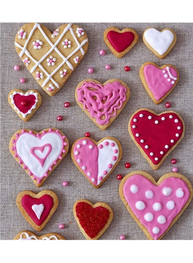 SOSOHOME Heart Cookie Cutter Set - 6 Piece - 3 4/5", 3 1/5", 2 4/5", 2 3/5", 2 1/5", 1 4/5" - Heart Shaped Cookie Cutters, Stainless Steel Biscuit Pastry Cutters - Image 5