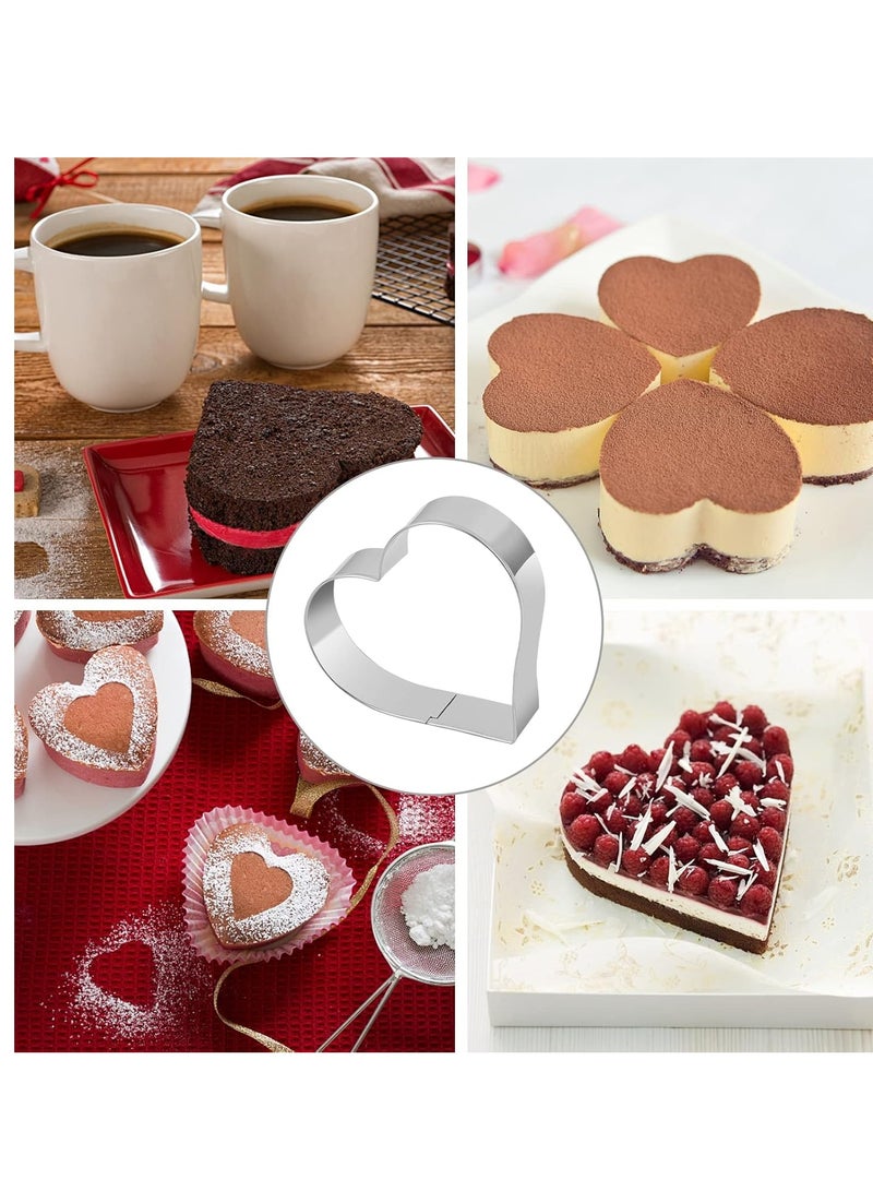 SOSOHOME Heart Cookie Cutter Set - 6 Piece - 3 4/5", 3 1/5", 2 4/5", 2 3/5", 2 1/5", 1 4/5" - Heart Shaped Cookie Cutters, Stainless Steel Biscuit Pastry Cutters - Image 4