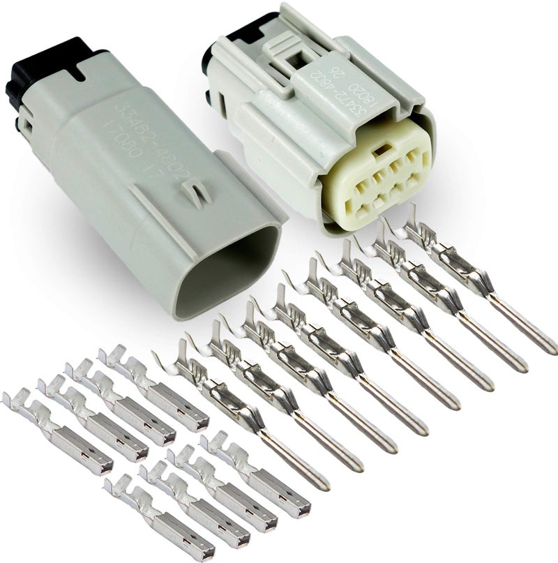 Molex Light Grey 8 Pin Wire Connector, Harley Waterproof, Sealed Kit, MX150 - Image 1