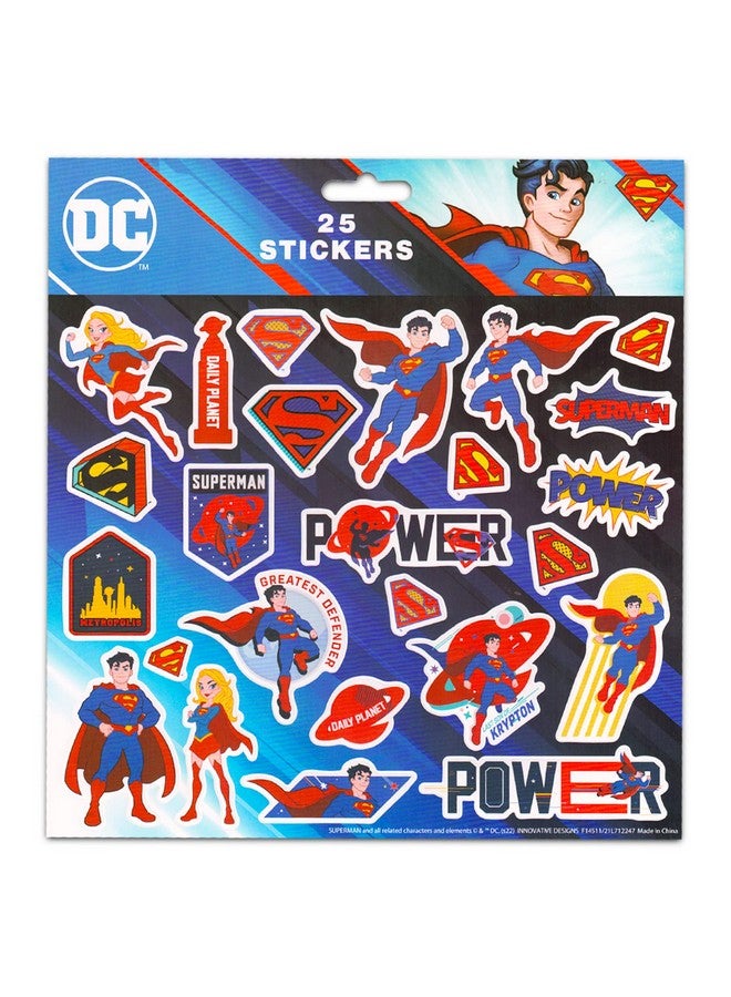 SUPERMAN Dc Comics Superman Stickers Party Supplies Pack ~ Variety Pack Superman And Justice League Stickers (Party Favor Craft Scrapbooking Adhesive Sticker Sheets) - Image 3