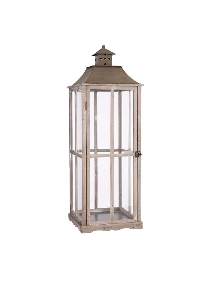 Suncoast Suncoast Outdoor Wooden Lantern (L)- Brown  - Image 1