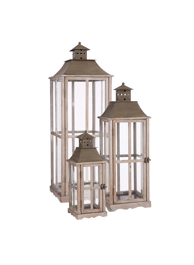 Suncoast Suncoast Outdoor Wooden Lantern (L)- Brown  - Image 2
