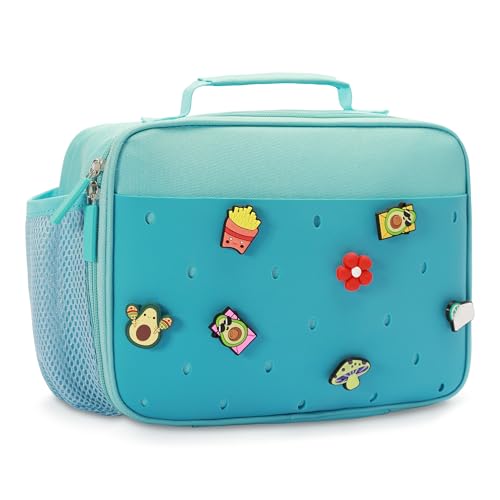 Uxeqtop Kid Insulated Lunch Bag Cute Lunch Box Reusable Lunch Tote for School Picnic Birthday Gifts for Boy(Blue) - Image 1