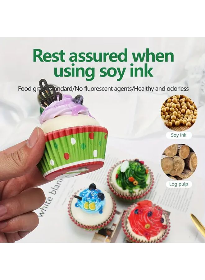 100 Pcs Polychrome Christmas Snowman Paper Cupcake Liners For Holiday Baking Festive Muffin Cups Kitchen Baking Supplies - Image 5