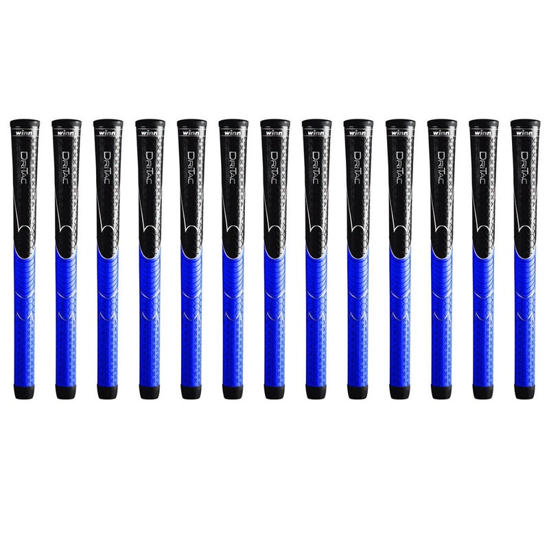 Winn DriTac Midsize 116 Inch BlackBlue 13 Piece Golf Grip Bundle