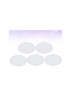WYBOT 5Pcs White Blank Canvas Oval Panel Boards Drawing Panel Stretched Canvas Boards Creative Drawing Board for Painting Acrylic Oil Wet or Dry Art 