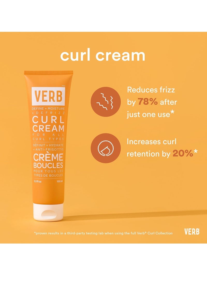 verb VERB Curl Cream – Vegan Curl Styling Cream – Lightweight Leave In Curl Defining Cream – Anti-Frizz Curl Cream Provides Shape, Softness and Hold – Paraben Free, Sulfate Free Curl Styler, 5.3 fl oz  - Image 2
