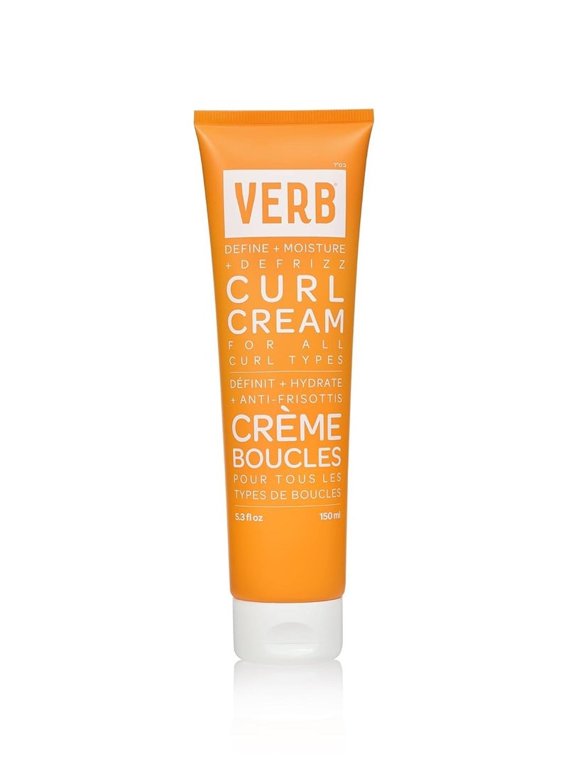 verb VERB Curl Cream – Vegan Curl Styling Cream – Lightweight Leave In Curl Defining Cream – Anti-Frizz Curl Cream Provides Shape, Softness and Hold – Paraben Free, Sulfate Free Curl Styler, 5.3 fl oz  - Image 1
