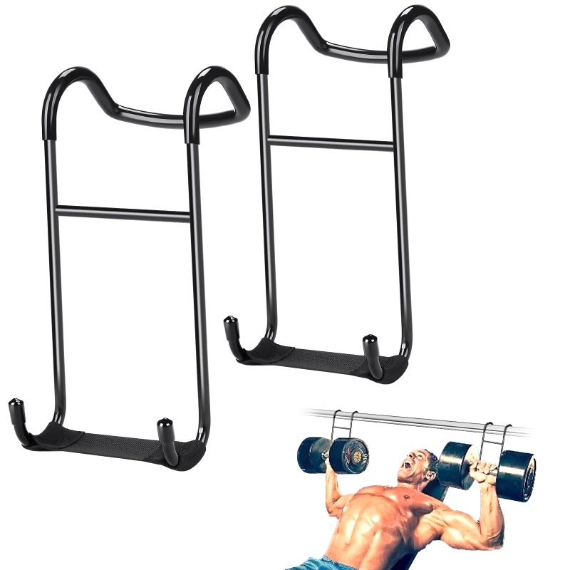 Rolitwils Roliwils 225LB Dumbbell Spotter Hooks Pair Reduced noise antiscratch Shoulderchest press support Easy solo use For all fitness - Image 2