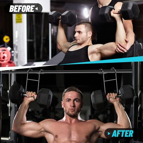 Rolitwils Roliwils 225LB Dumbbell Spotter Hooks Pair Reduced noise antiscratch Shoulderchest press support Easy solo use For all fitness - Image 3