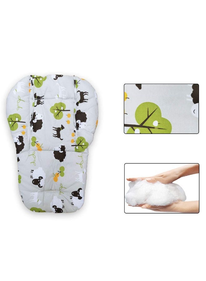 Twoworld High Chair Cushion, Large Thickening Baby High Chair Seat Cushion Liner Mat Pad Cover Breathable(Grey Sheep) - Image 2