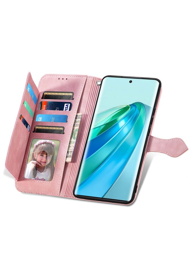 S-TOP Case For Honor X40 Embossed Flower Zipper Leather Phone Case - Image 4