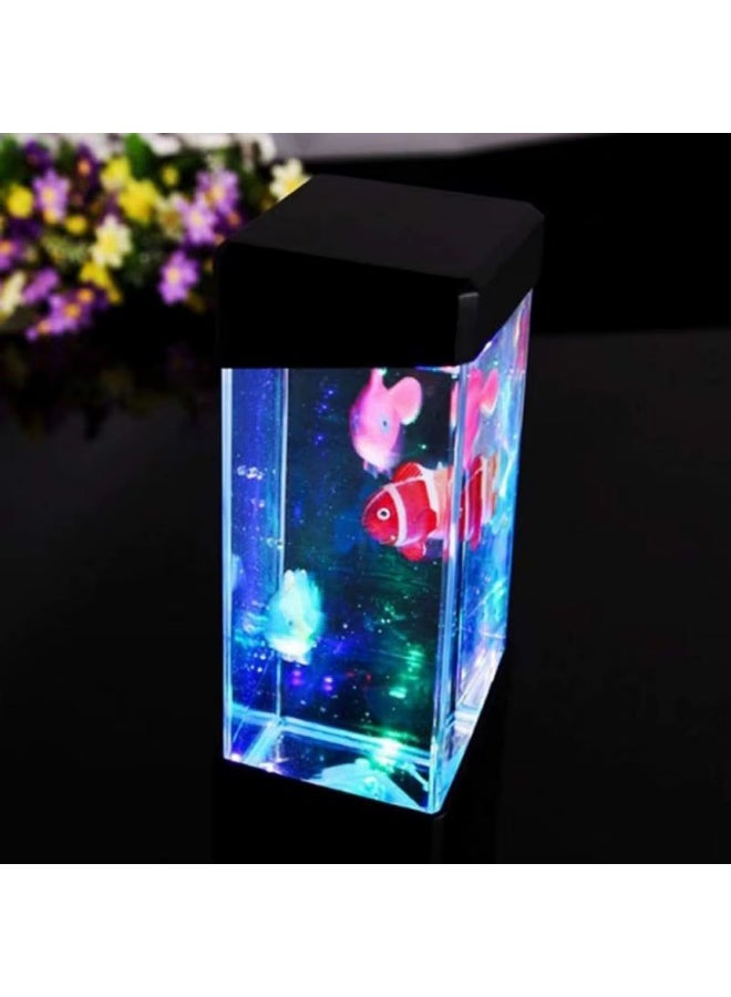 LED Moving Nemo Fish Lamp Real Water Aquarium Color Changing Night Light Decorative Ocean Effect USB or Battery Powered Gift for Kids and Home Decor - Image 5