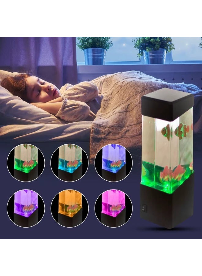 LED Moving Nemo Fish Lamp Real Water Aquarium Color Changing Night Light Decorative Ocean Effect USB or Battery Powered Gift for Kids and Home Decor - Image 3
