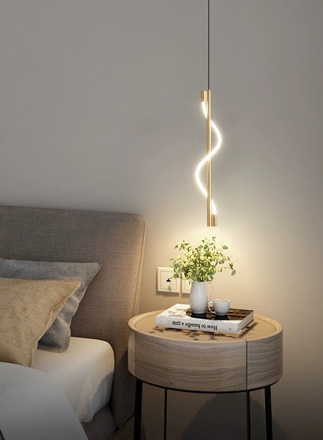  سبولكس إضاءة عصرية من SPOLUX، مصباح معلق فردي، مصباح معلق بخط مستقيم، لون برونزي عتيق، 62 × 10 سم، مناسب لغرفة النوم، غرفة المعيشة، المطبخ، المقهى، مصباح بجانب السرير - Image 2