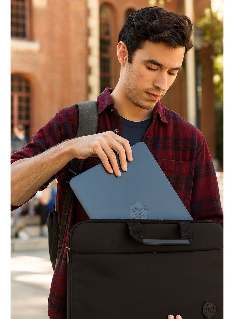 HP 15.6-inch Laptop Bag – Stylish and Lightweight Design – Zippered Pocket and Comfortable Carrying Handle – Black - Image 5