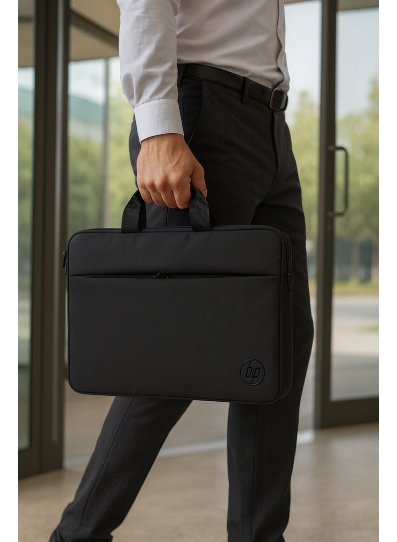 HP 15.6-inch Laptop Bag – Stylish and Lightweight Design – Zippered Pocket and Comfortable Carrying Handle – Black - Image 2