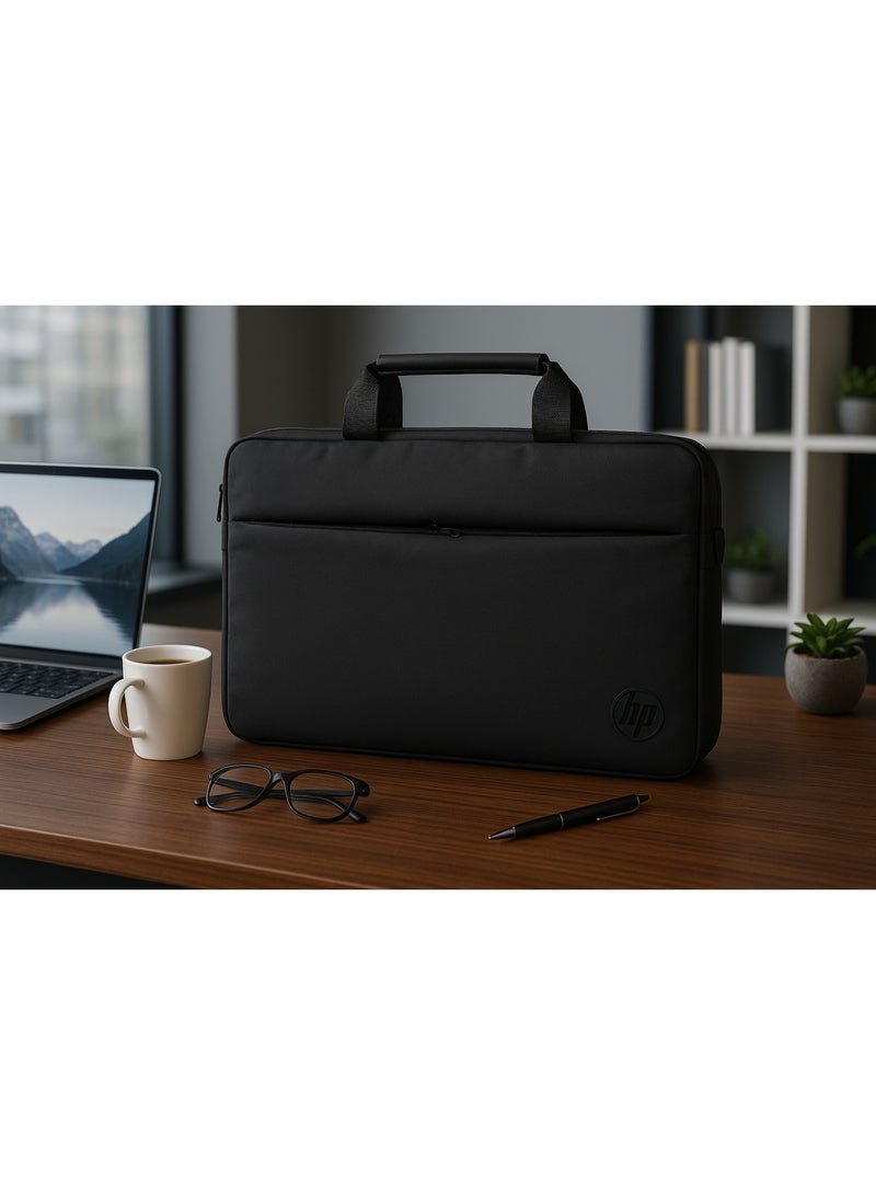 HP 15.6-inch Laptop Bag – Stylish and Lightweight Design – Zippered Pocket and Comfortable Carrying Handle – Black - Image 3