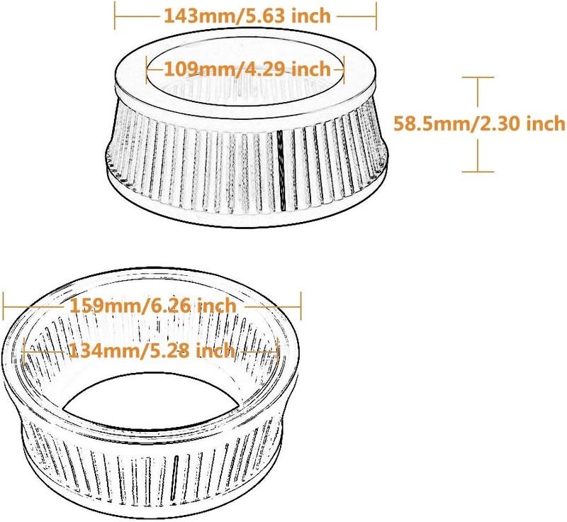 MKVAXR Motorcycle Air Cleaner Filter for Harley Models - Image 2