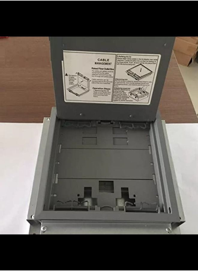 ABBASALI - Cable Management System Electrical Raised Floor Outlet Box With 3 Compartments - Image 1