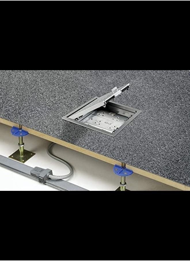 ABBASALI - Cable Management System Electrical Raised Floor Outlet Box With 3 Compartments - Image 1