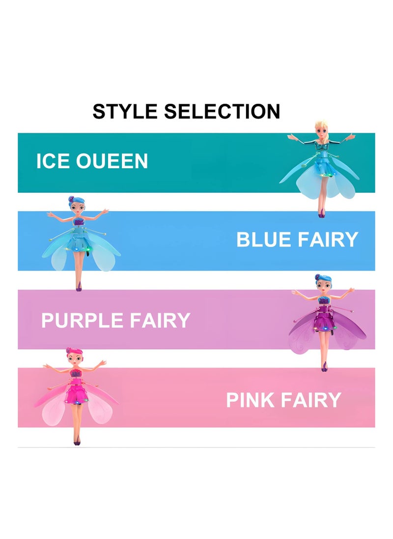 KASTWAVE - Magic Flying Fairy Princess Doll with Remote Control, Flying Fairy Doll Toys for Girls, Sky Dancers Flying Pixie Dolls Induction Control Toy, Mini Drone Toys for Kids (4 Pack) - Image 1