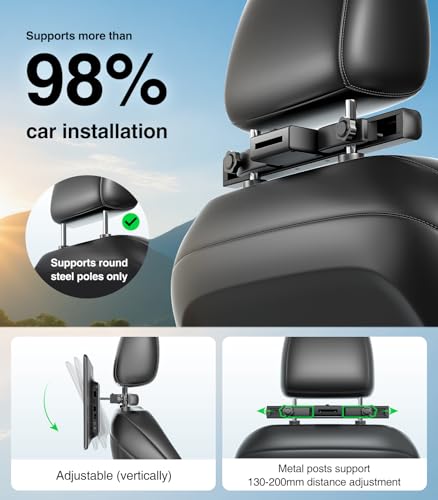 AINAVI 15.6inch Android 13 Headrest Monitor Car TV Touchscreen Entertainment System for Backseat,Support Phone Wireless Mirroring Sync Screen HDMI Bluetooth USB SD 4K Video Playback (2G+32G(2PCS)) - Image 4