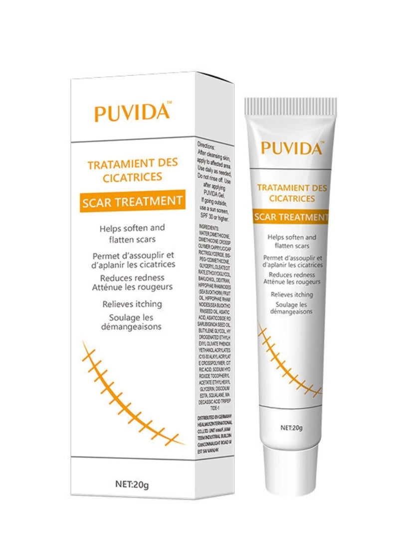 PUVIDA Scar Treatment Cream Reduce Scars and Marks for Dead Skin Elimination Minimize Pores Damaged Skin Acne Scars Pregnancy Lines Hydrates and Skin Repair Scar Removal Cream 20g - Image 1