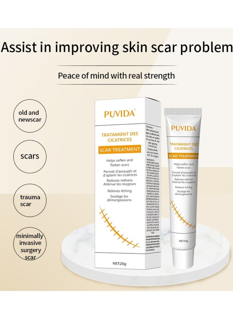 PUVIDA Scar Treatment Cream Reduce Scars and Marks for Dead Skin Elimination Minimize Pores Damaged Skin Acne Scars Pregnancy Lines Hydrates and Skin Repair Scar Removal Cream 20g - Image 5